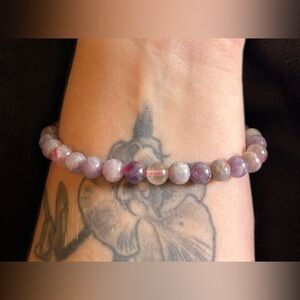 Lepidolite | Polished Bead Bracelet | Brand New, Stunning Colors |